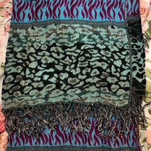 Multi-Color Print Shawl/Scarf